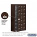 Salsbury Cell Phone Storage Locker - with Front Access Panel - 7 Door High Unit (8 Inch Deep Compartments) - 21 A Doors (20 usable) - Bronze - Surface Mounted - Resettable Combination Locks